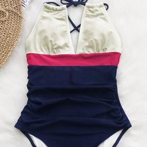 Cupshe Fashion Forward Halter One-piece Swimsuit